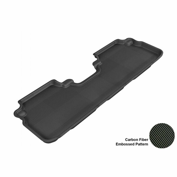 3D Maxpider TOYOTA HIGHLANDER 2008-2013 GAS/HYBRID KAGU BLACK R2 Floor Mat L1TY15021509